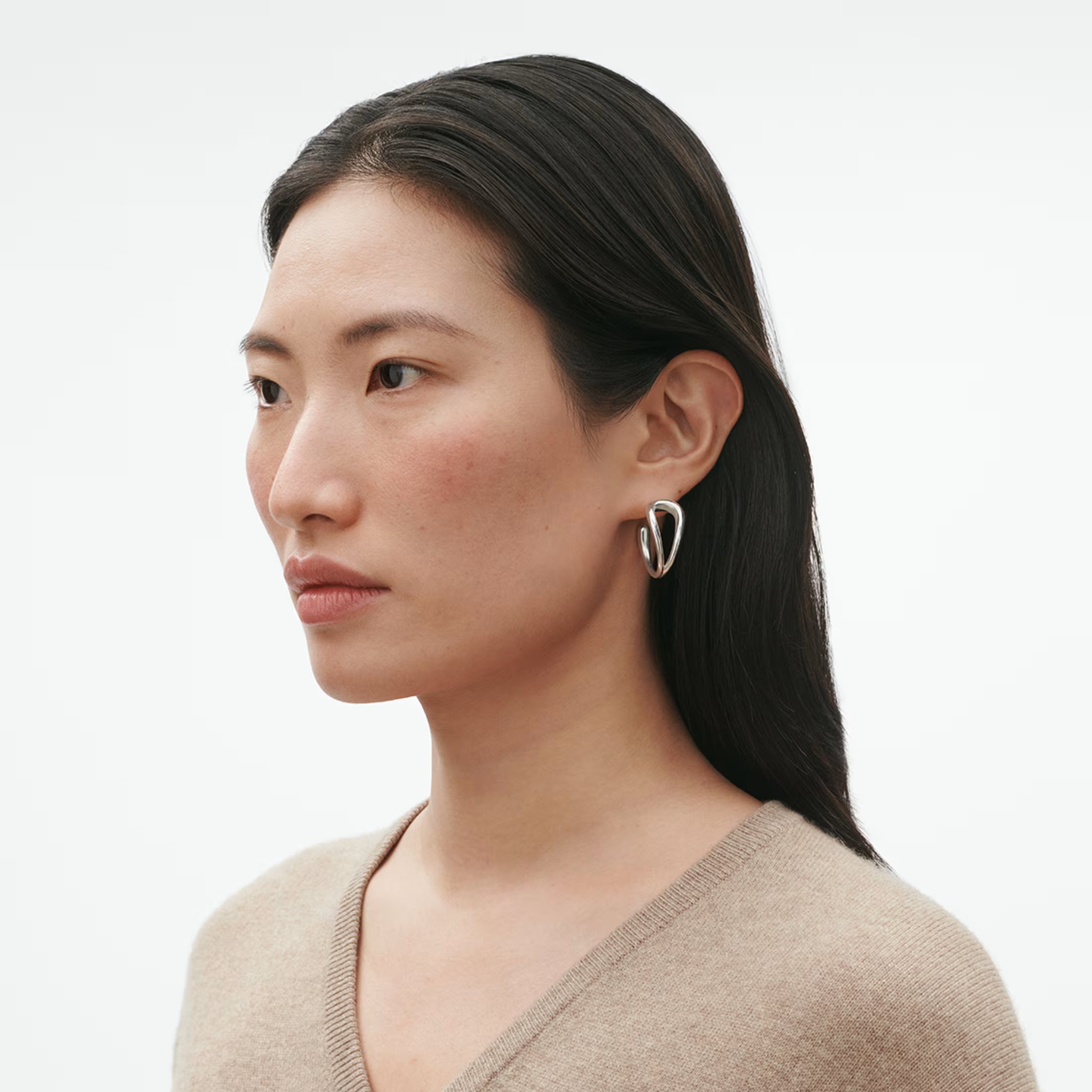 Mercy Swirl Hoops Sølv