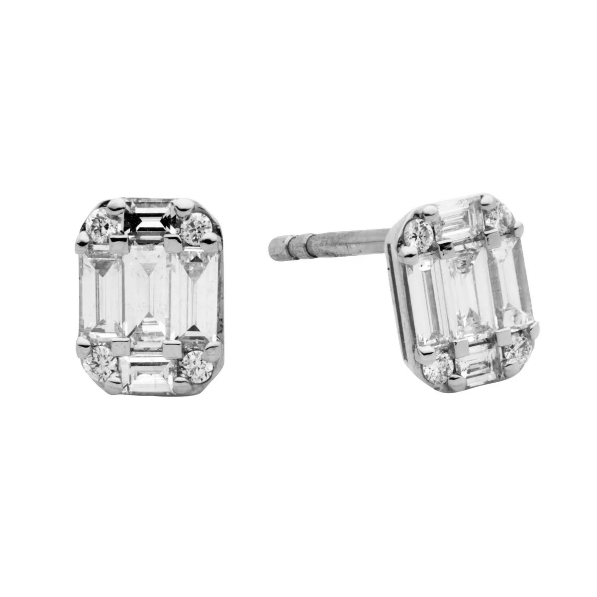 Minerva Ørestikker, 14K hvidguld m. diamanter – fra Dirks Jewellery | Dirks Jewellery