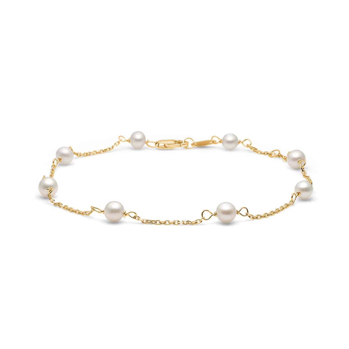 Moonlight,8K armbånd m/perle 17+2cm – Link Bracelets fra Mads.Z | Dirks Jewellery