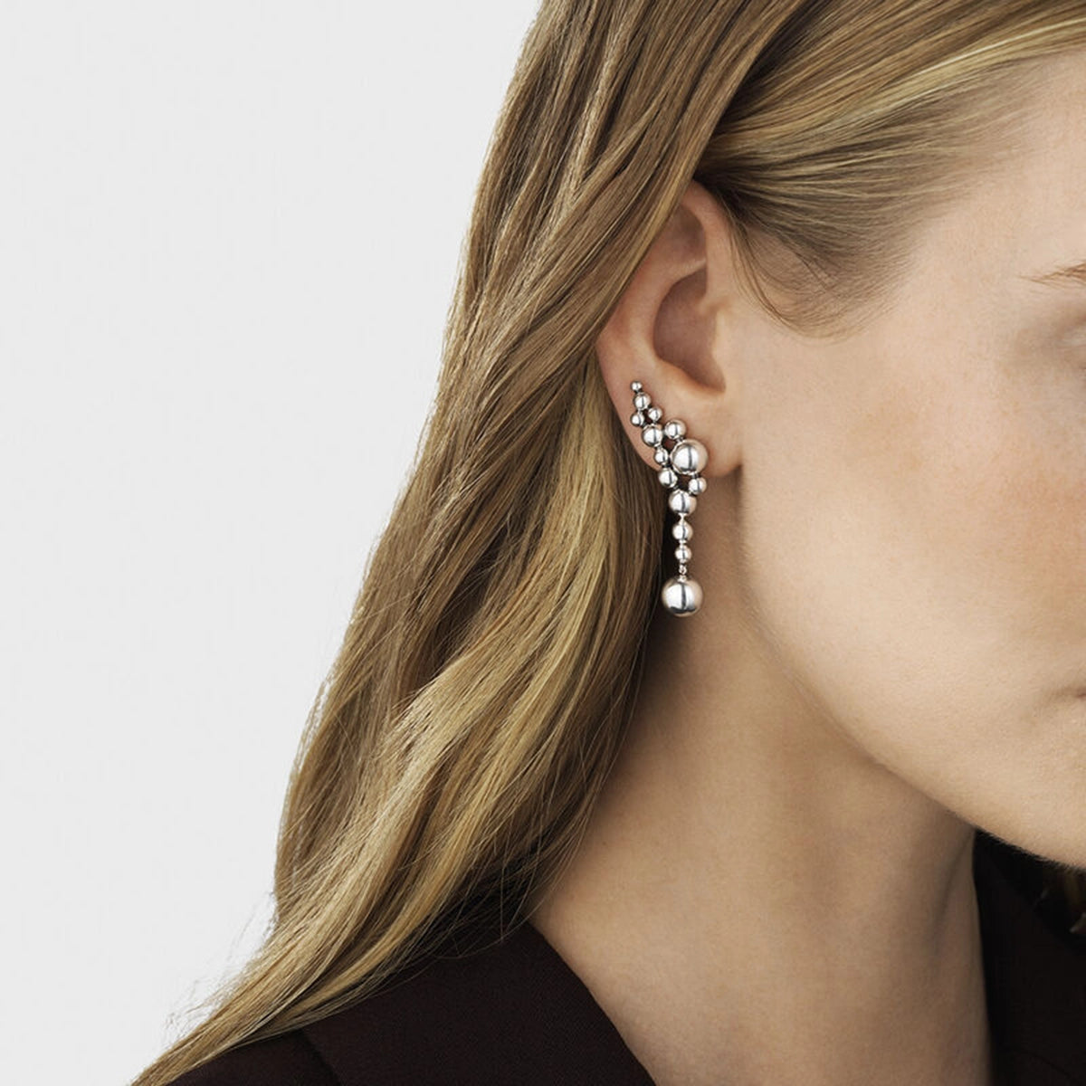 Grape, earring, silver left – fra Georg Jensen | Dirks Jewellery