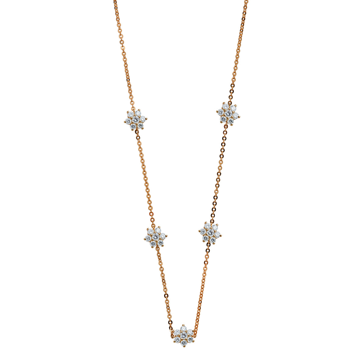 My star collier 45 cm, 14K guld m. brillanter – fra Dirks Jewellery | Dirks Jewellery