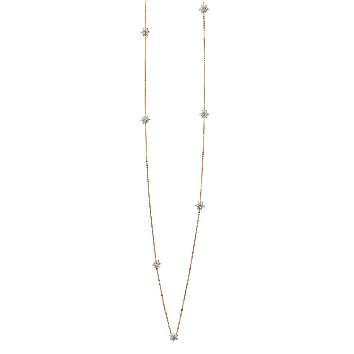 My star collier, 14K guld m. brillnater 60 cm – fra Dirks Jewellery | Dirks Jewellery