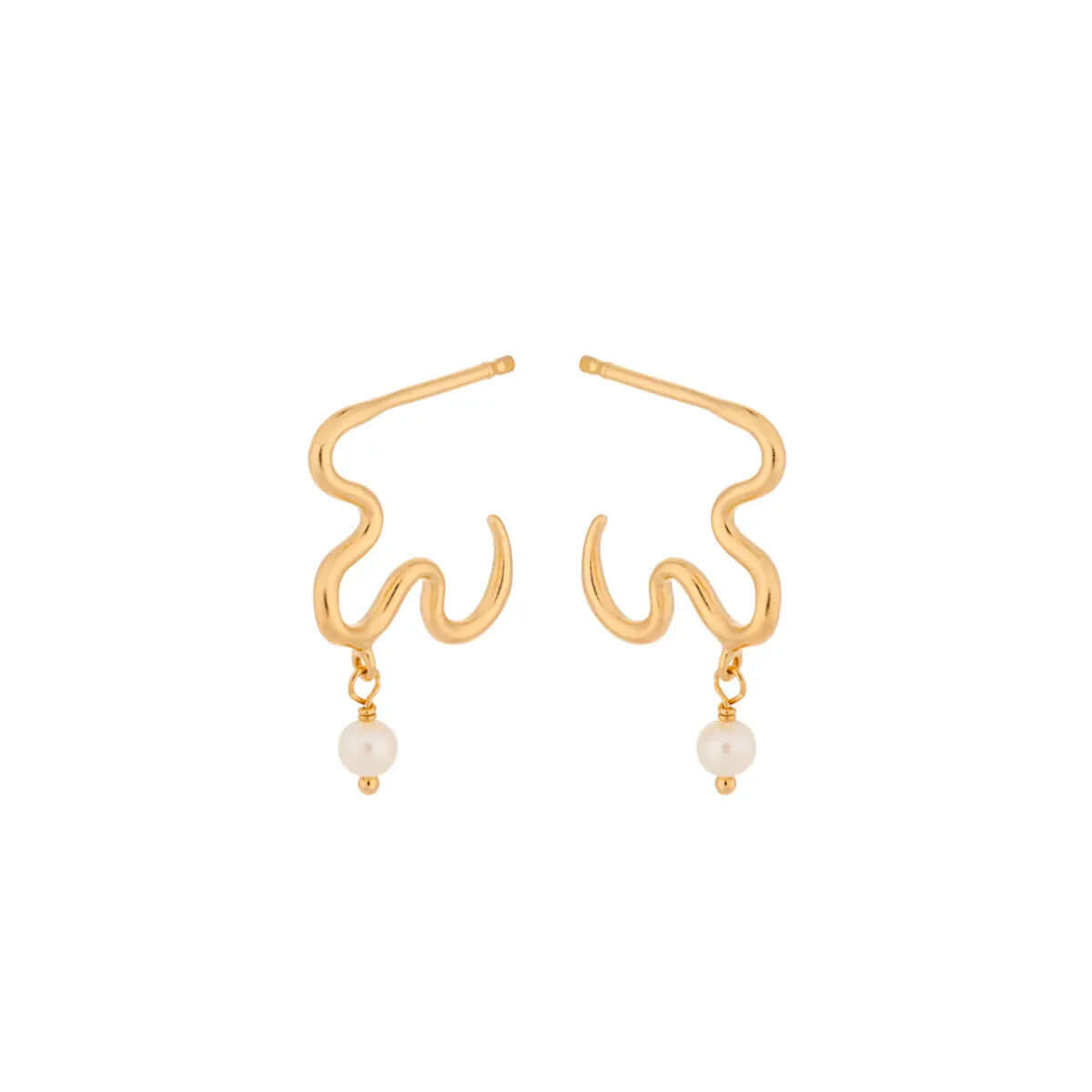 Ocean Dream, ørestikker forgyldt sølv – Ægte håndværk fra Dirks Jewellery