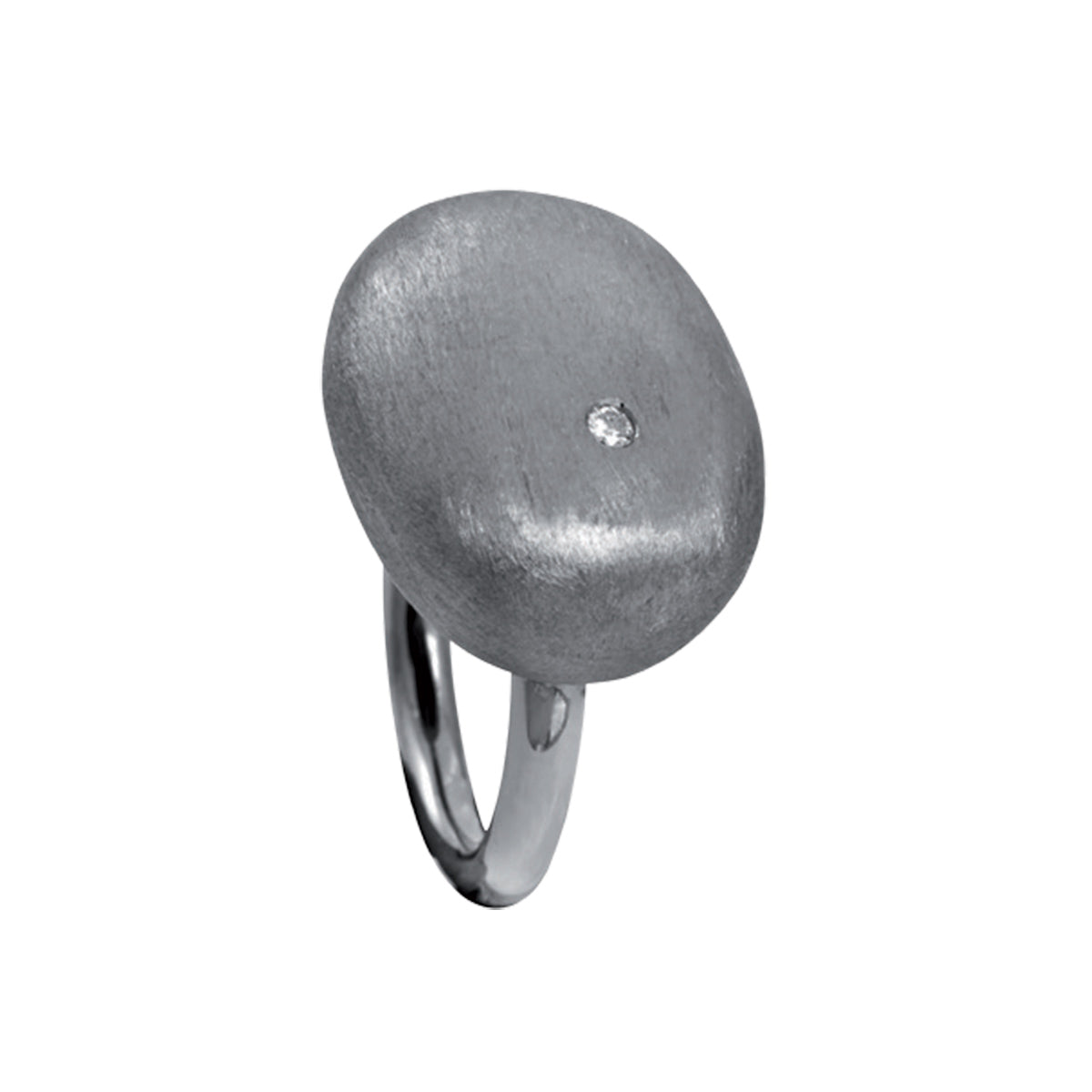 Pebble Ring Rhodineret Sølv – fra Dirks Jewellery | Dirks Jewellery