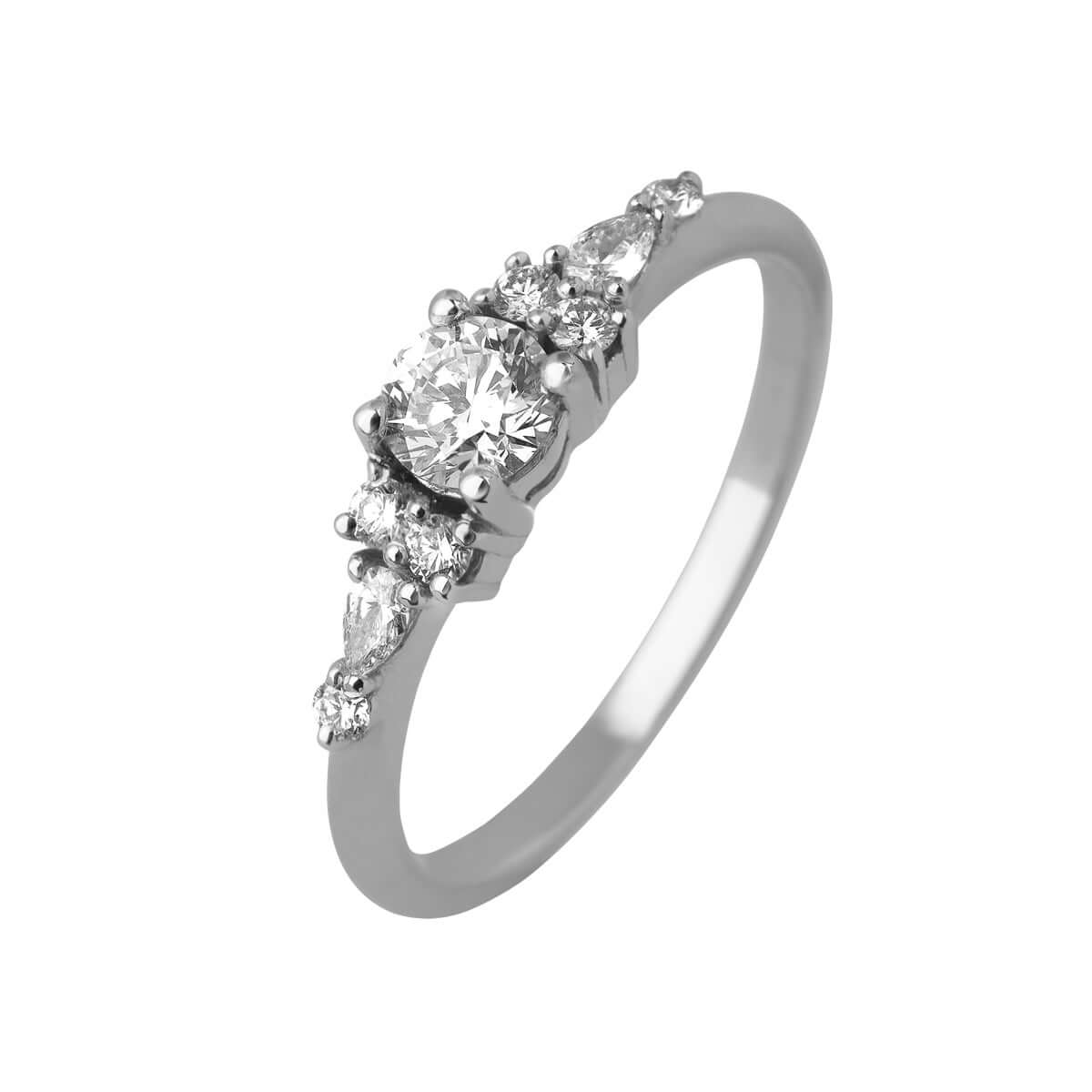 Penelope, 14K hvidguldsring m. brillanter og diama – Ægte håndværk fra Dirks Jewellery