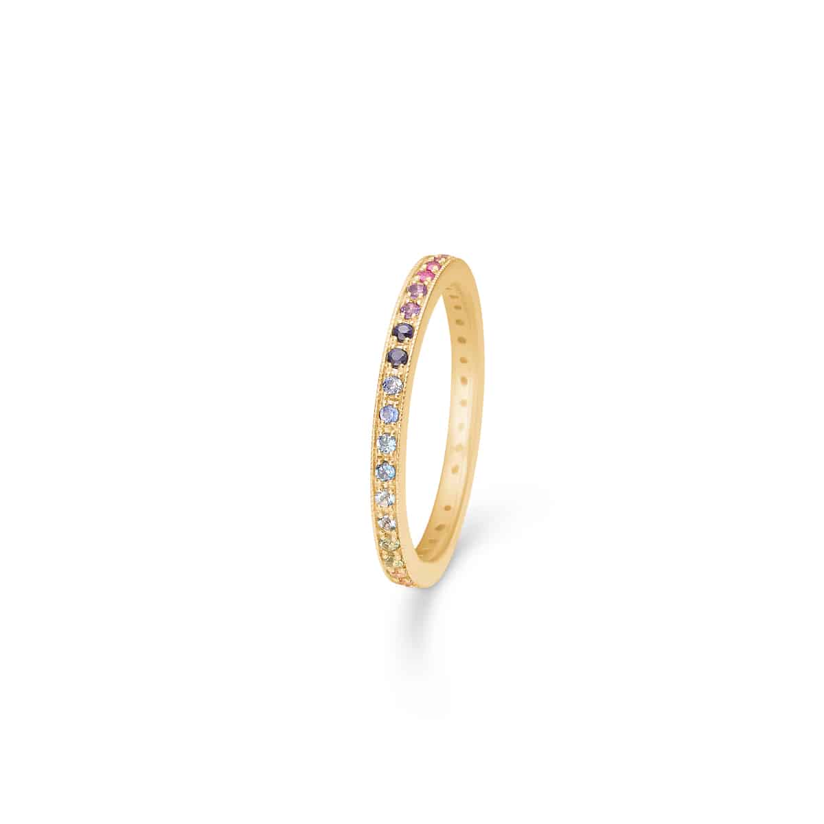 Rainbow 14k guldring m sten. – fra Mads.Z | Dirks Jewellery