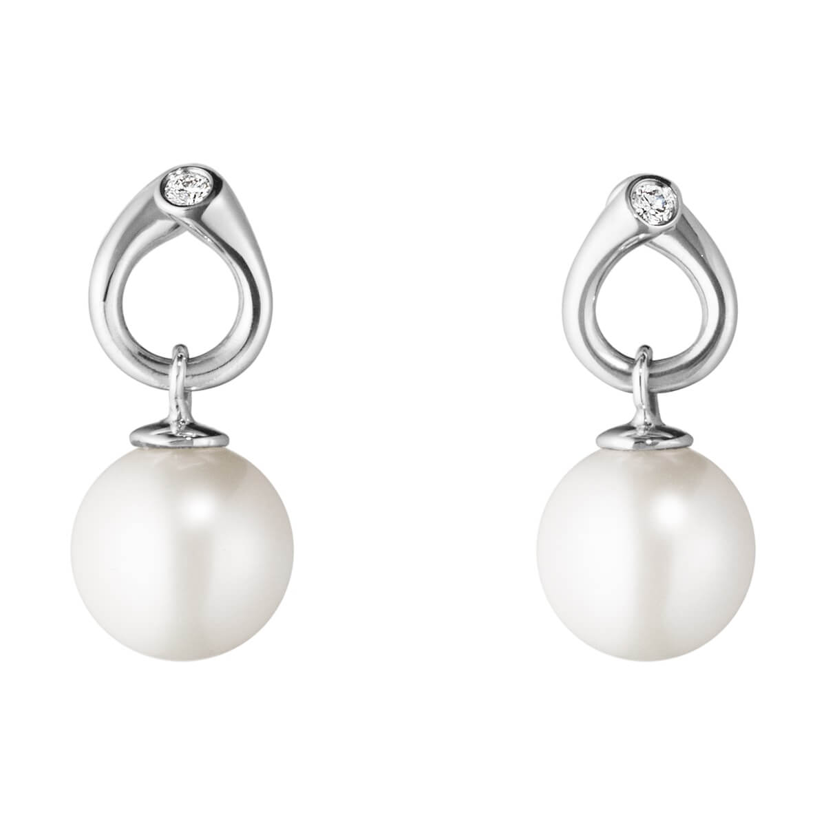 Magic ørespyd GJ m/perle+brill – Ægte håndværk fra Dirks Jewellery