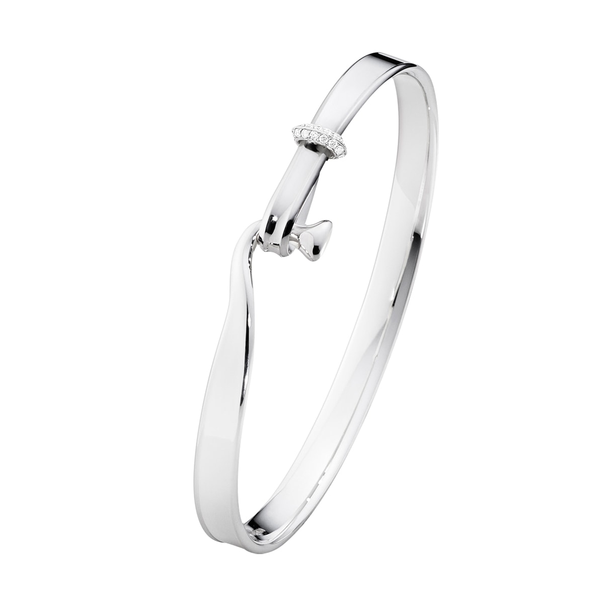 Torun armring sølv+dia 0,08ct – fra Georg Jensen | Dirks Jewellery