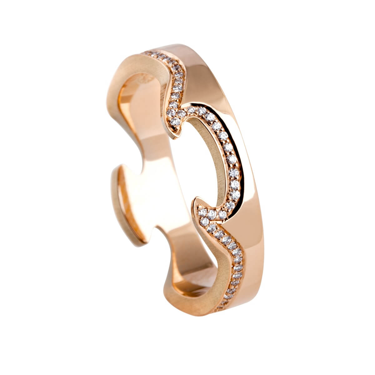 Fusion,ende,rosa.pave – Ægte håndværk fra Dirks Jewellery