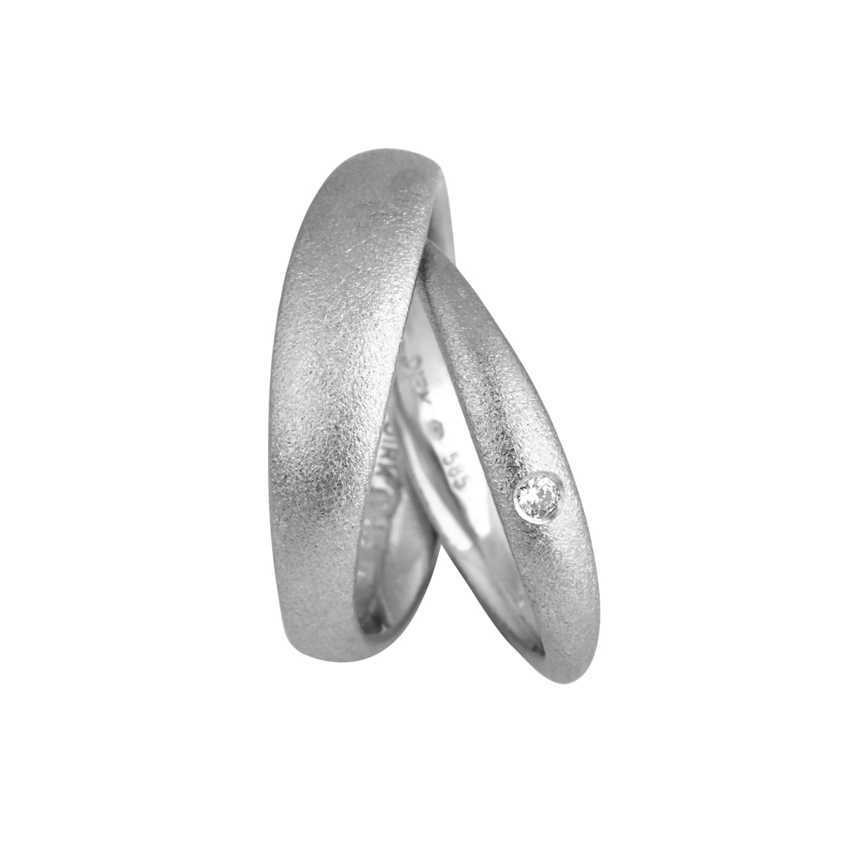 2-in-1, herrering, 14K hvidgul – fra Dirks Jewellery | Dirks Jewellery