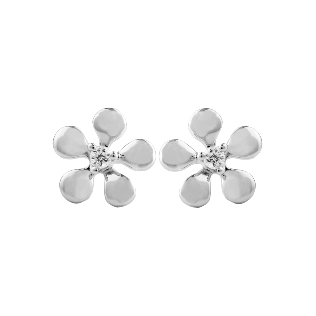 Flora Blomster ørestikker, 14K hvg – fra Dirks Jewellery | Dirks Jewellery