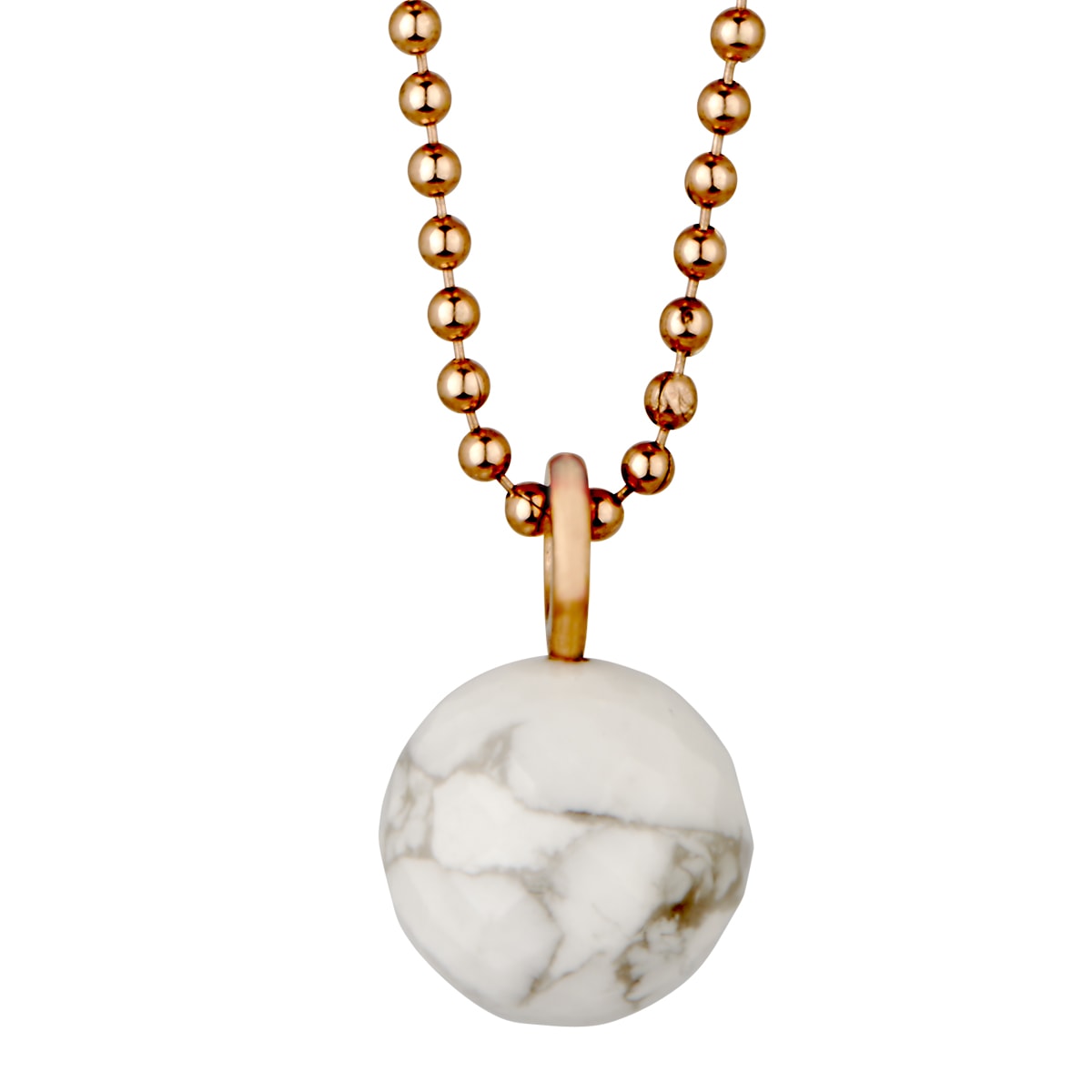 Marble, vedh 585PG 10mm howlit – fra Dirks Jewellery | Dirks Jewellery