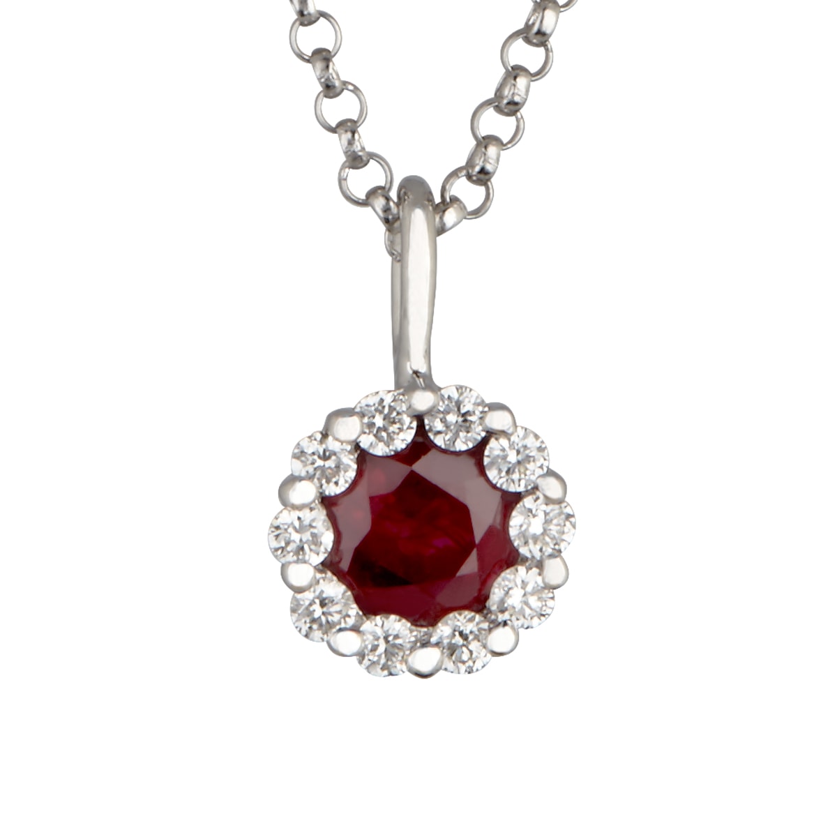 Roset Vedhæng 14K Hvidguld – fra Dirks Jewellery | Dirks Jewellery