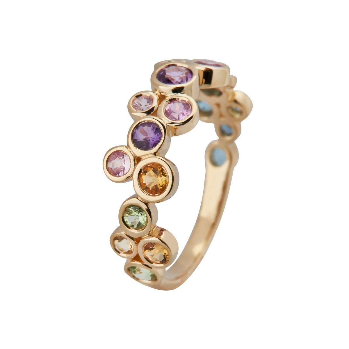 Colours, 14K guldring m. farvede ædelstene – fra Dirks Jewellery | Dirks Jewellery