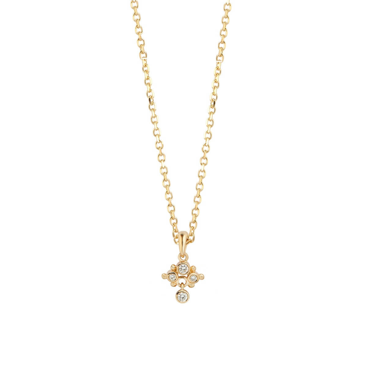 Trinity, 14K guldvedhæng m. brillanter – Ægte håndværk fra Dirks Jewellery
