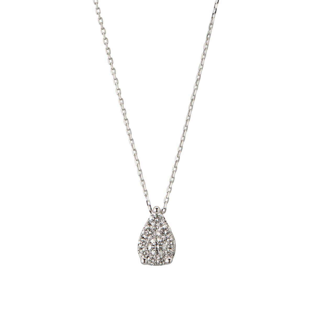 Dråbe Halskæde 18K Hvidguld – Ægte håndværk fra Dirks Jewellery