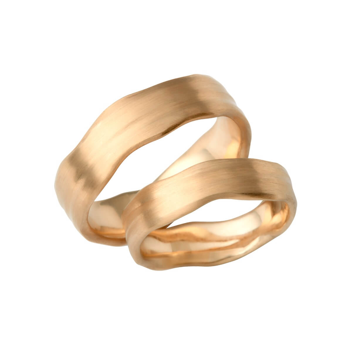 Flow Vielsesringe 14K Guld – Ægte håndværk fra Dirks Jewellery
