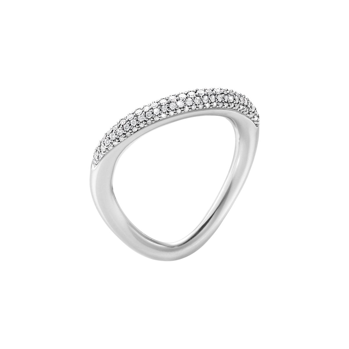 Offspring Ring Sølv Brillantpavé – fra Georg Jensen | Dirks Jewellery
