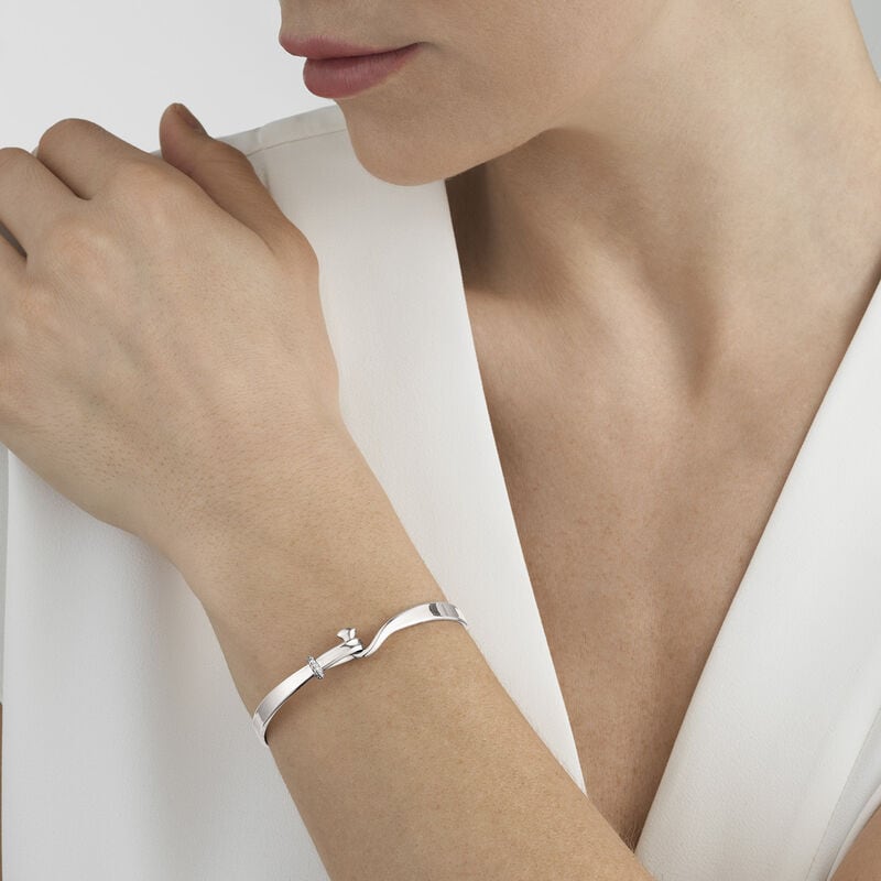 Torun armring sølv+dia 0,08ct – fra Georg Jensen | Dirks Jewellery