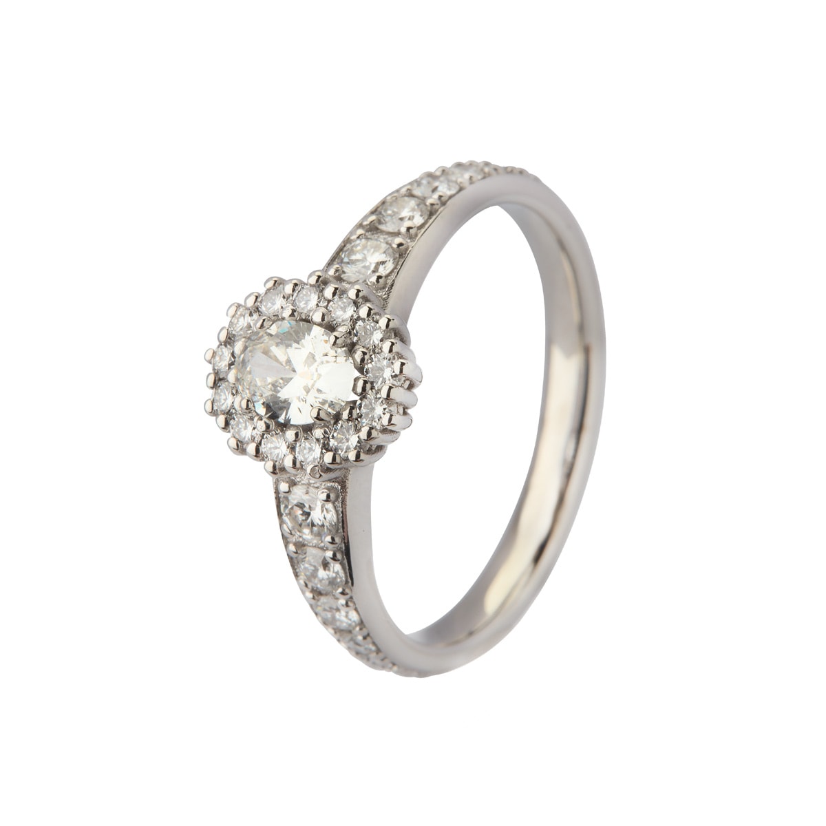 Halo Rosétring 14K Hvidguld – fra Dirks Jewellery | Dirks Jewellery