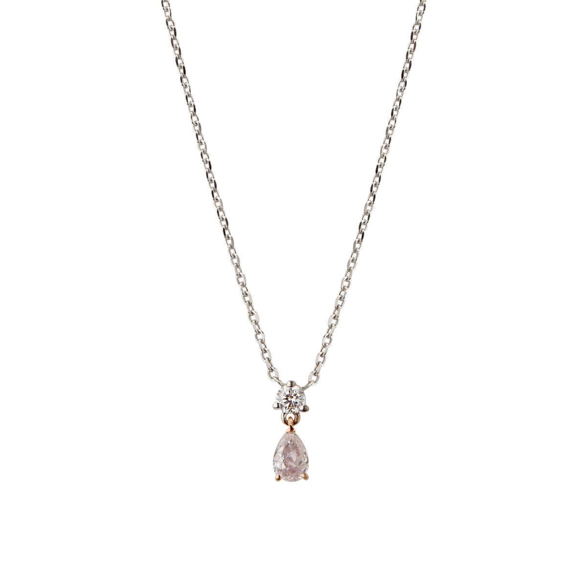 Vedhæng, 18K hvidguld/rosaguld m. brillanter – fra Dirks Jewellery | Dirks Jewellery