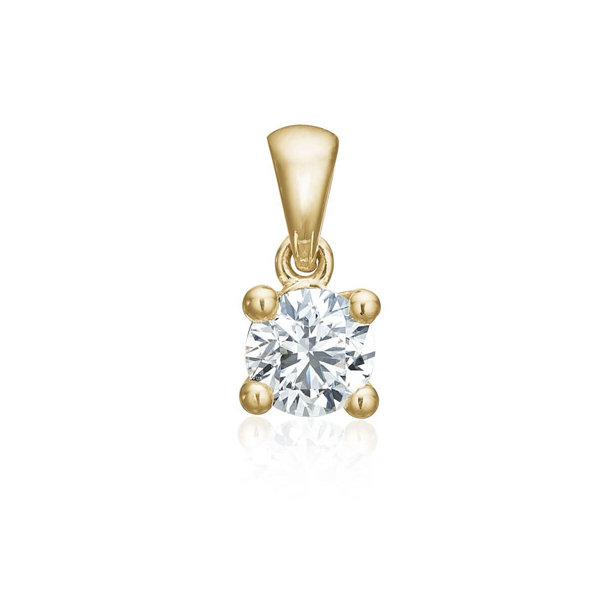 Heart solitaire vedhæng 18k guld – Ægte håndværk fra Dirks Jewellery