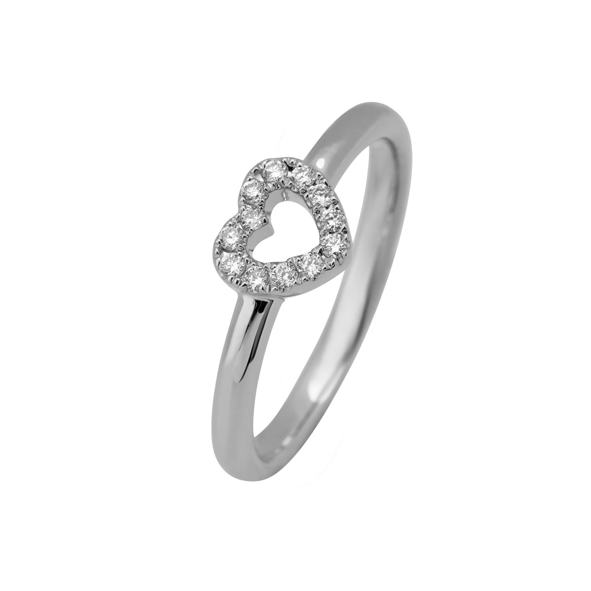 Hjertering, 14K hvidguld m. brilanter – fra Dirks Jewellery | Dirks Jewellery