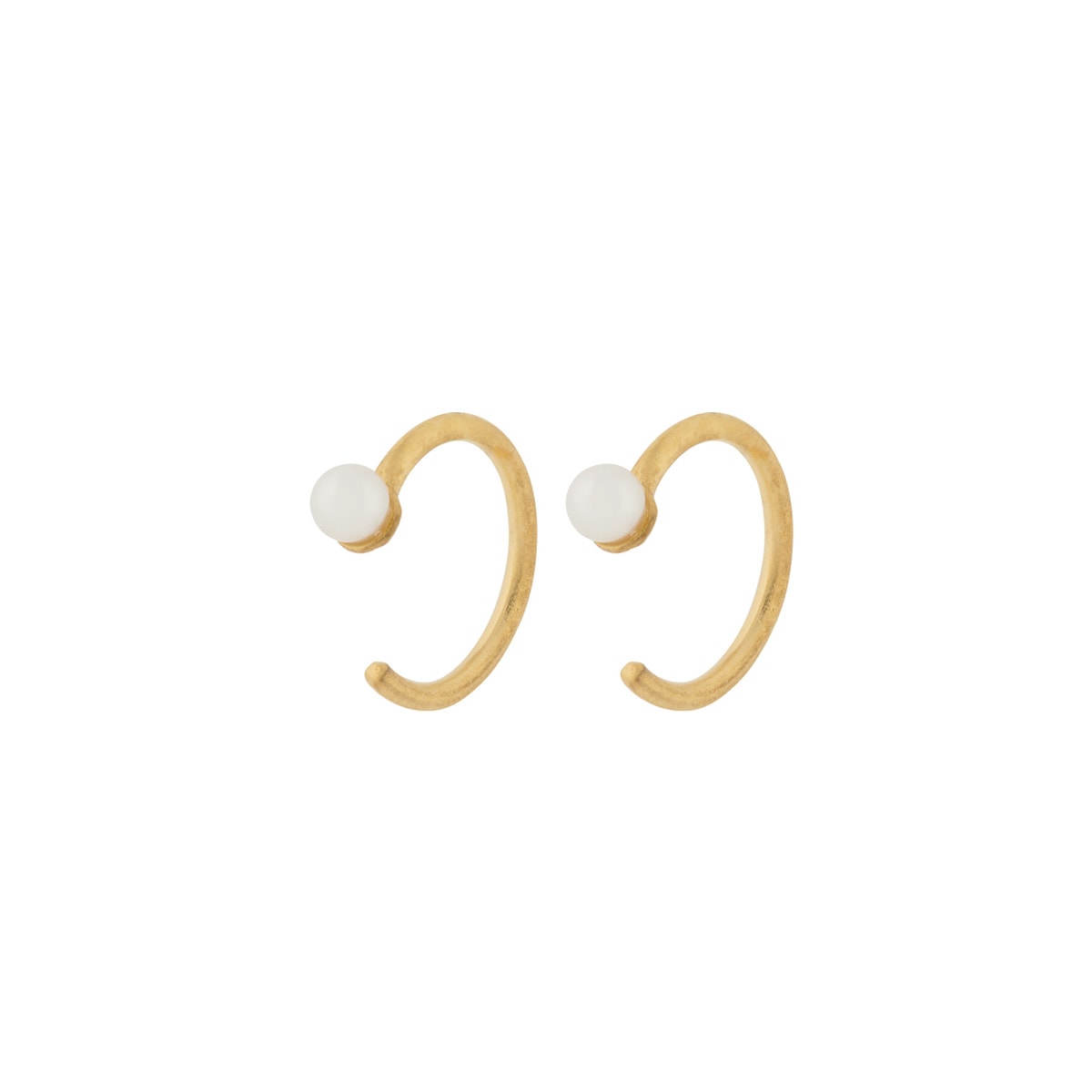 Lagoon creoler, freah water pearl, forg – fra Pernille Corydon | Dirks Jewellery