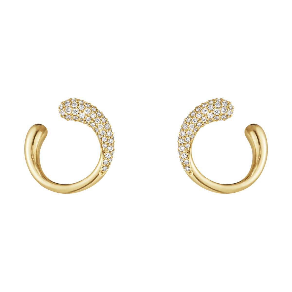 Mercy ørestikker 18K m. pavé – Ægte håndværk fra Dirks Jewellery