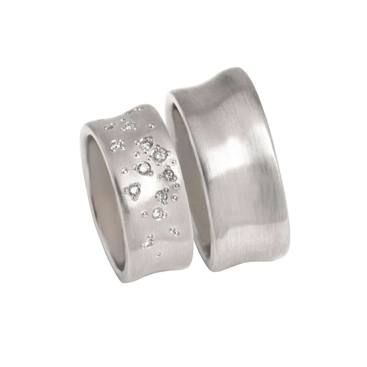 Misty Vielsesringe 14K Hvidguld 9mm