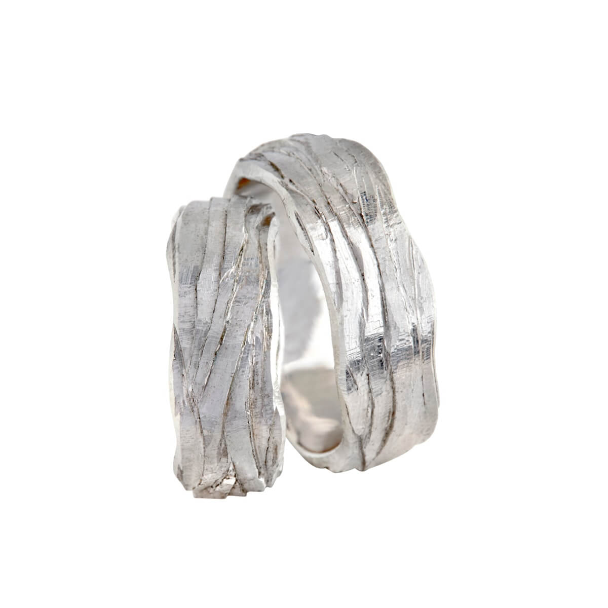 New Wave slim 8mm 14K Hvidguld – Ægte håndværk fra Dirks Jewellery