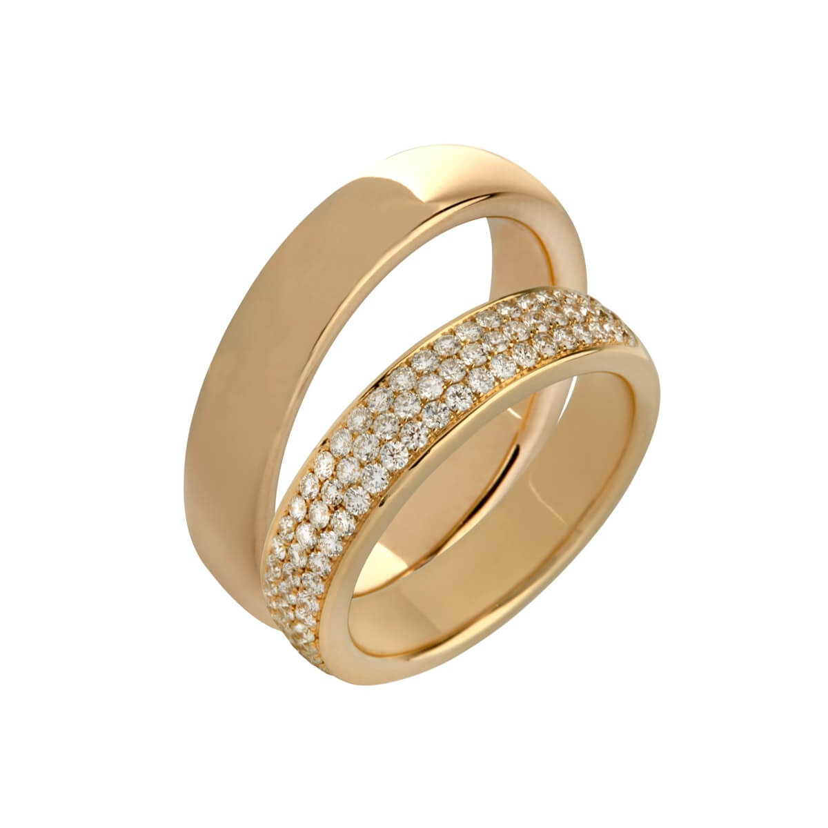 Northern Light 0.60ct Vielsesringe 14K Guld – Ægte håndværk fra Dirks Jewellery
