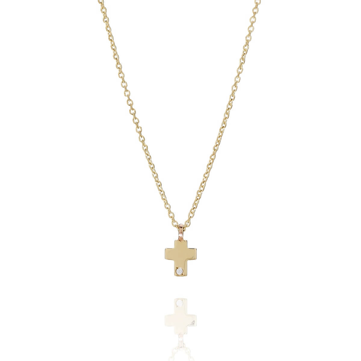 Petit, 14K guld kæde m. diamant – Ægte håndværk fra Dirks Jewellery