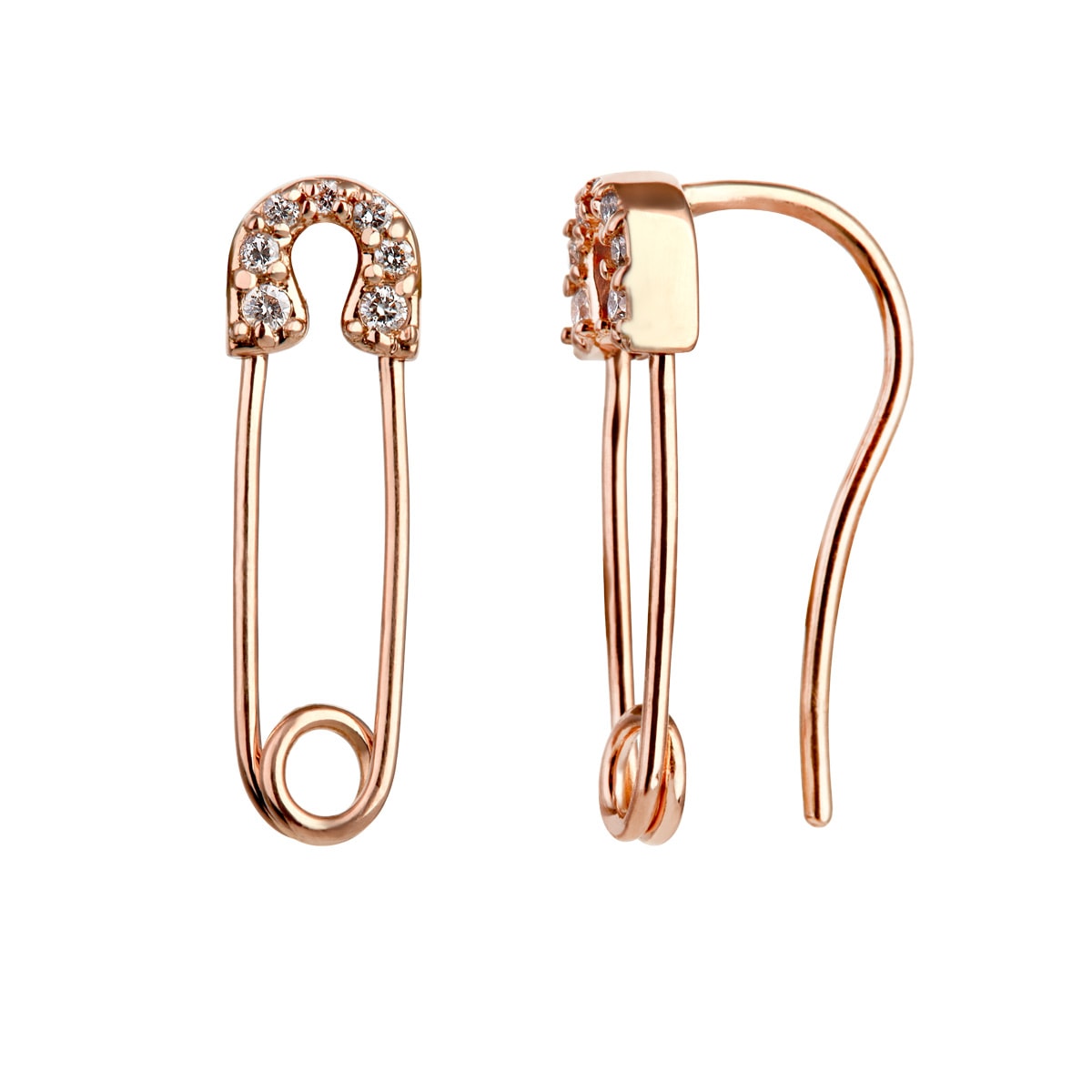 Safety Pin Øreringe 18K Rosaguld – fra Dirks Jewellery | Dirks Jewellery