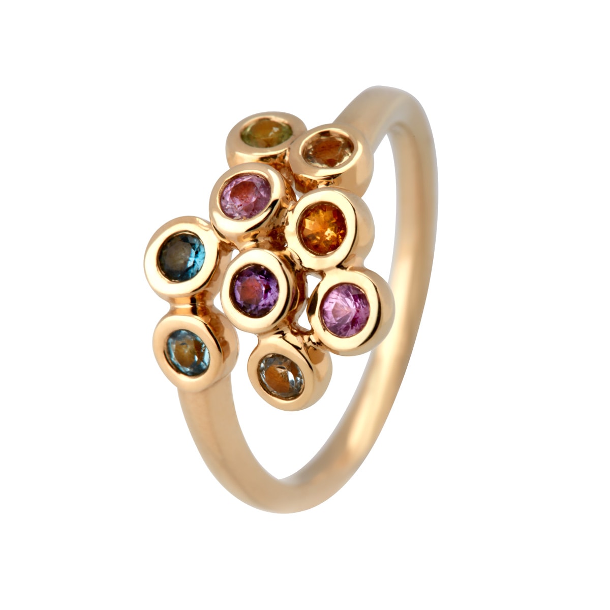 Shine Colours, 14K guldring m. ædelstene – fra Dirks Jewellery | Dirks Jewellery