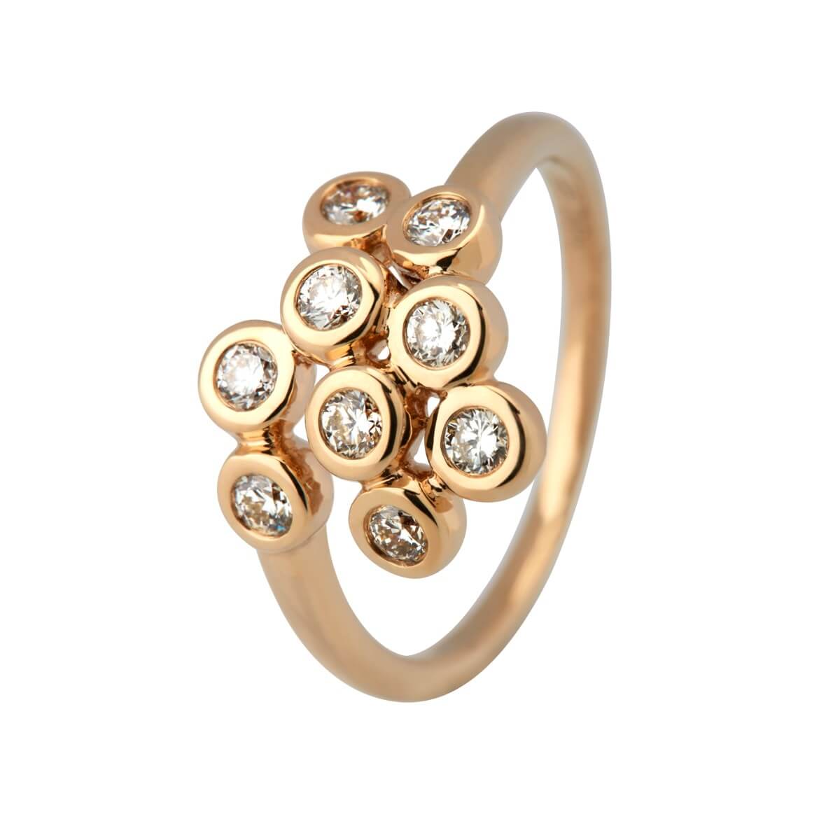 Shine mini, 14K guldring m. brillanter – Ægte håndværk fra Dirks Jewellery