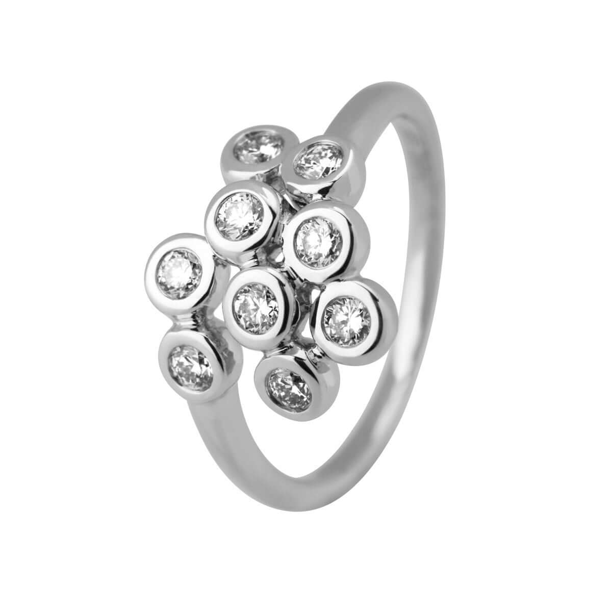 Shine mini, 14K hvidguldsring m. brillanter – Ægte håndværk fra Dirks Jewellery