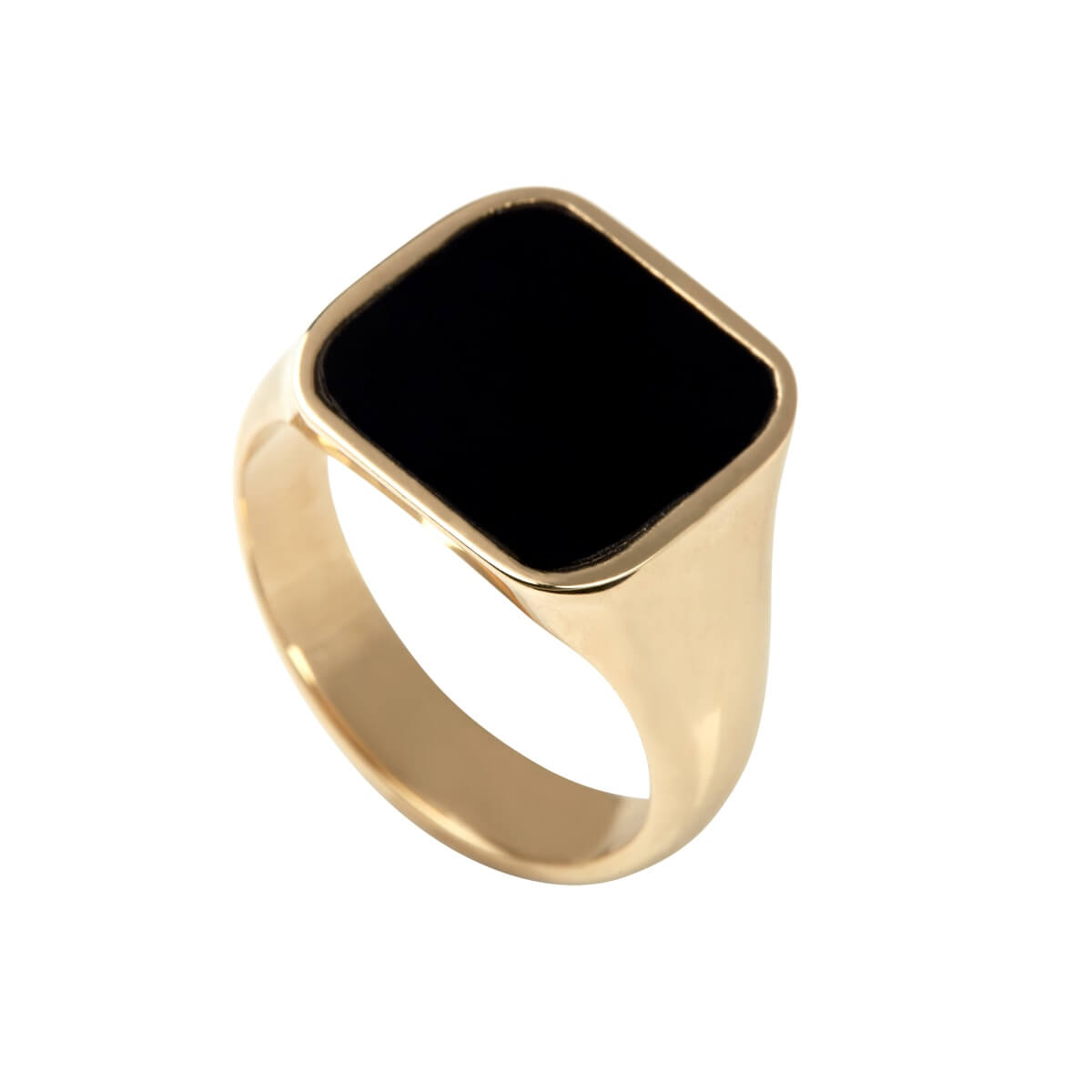 Herrering, signet 14K yg – Ægte håndværk fra Dirks Jewellery