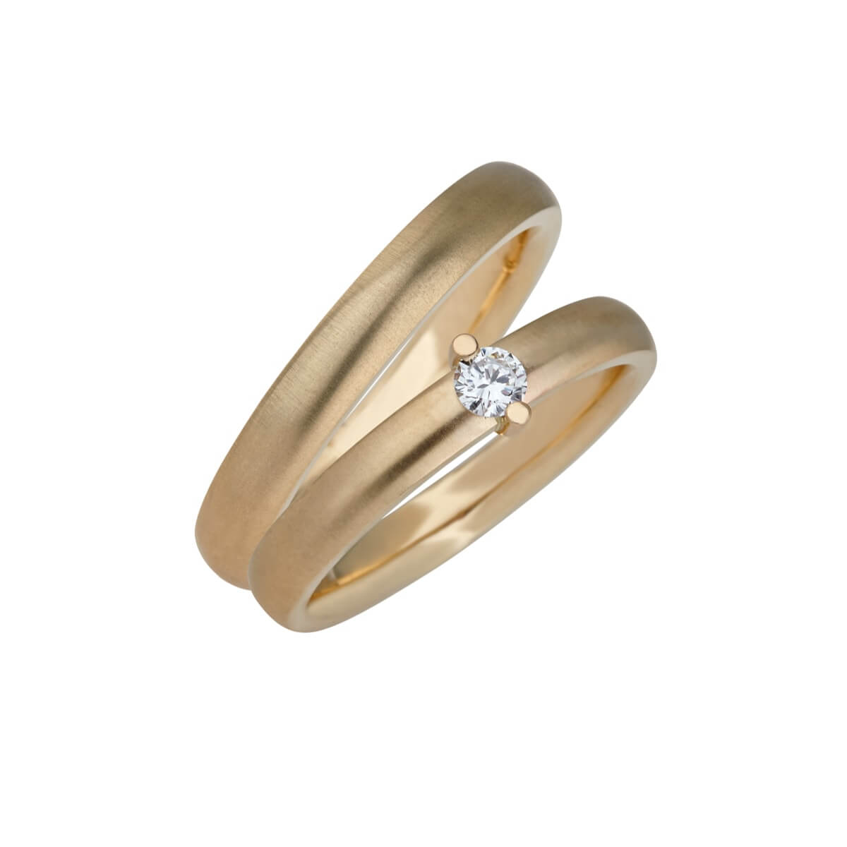 Simply Vielsesringe 0.11 ct. 14K Guld