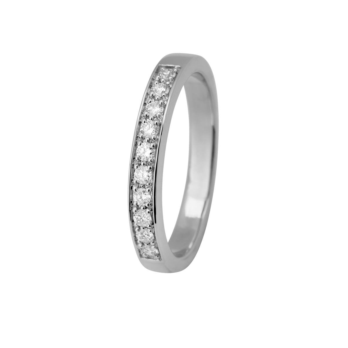 Stack ring, 14K hvidguld m. brillanter – fra Dirks Jewellery | Dirks Jewellery