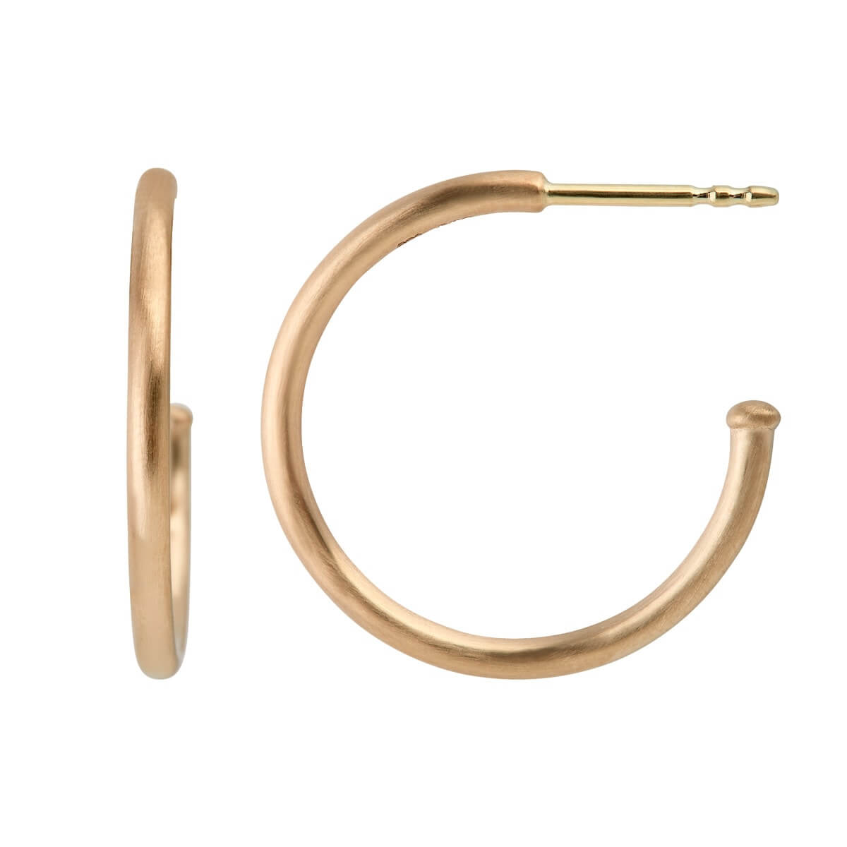 Stardust large, 14K guld halvcreol, massiv – Ægte håndværk fra Dirks Jewellery