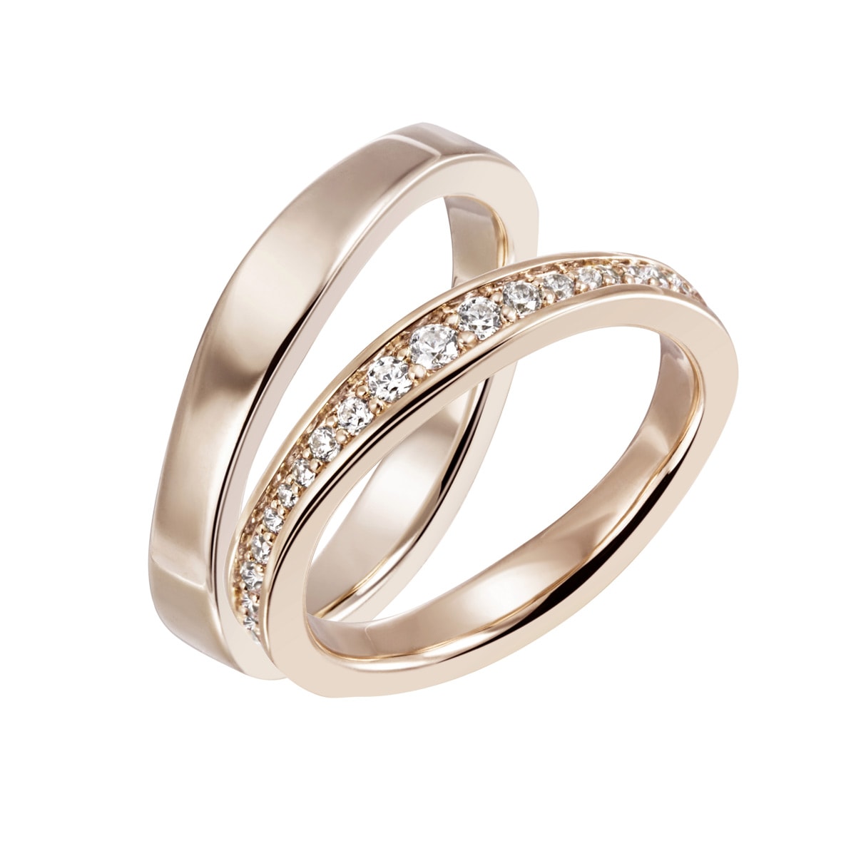 Stellar, 14K rosaguld vielsesring m. brillanter. – fra Dirks Jewellery | Dirks Jewellery