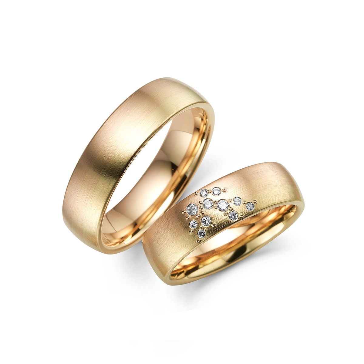 Sunrise, 14K GMR vielsesring m. brill – Wedding & Engagement Rings fra Dirks Jewellery | Dirks Jewellery