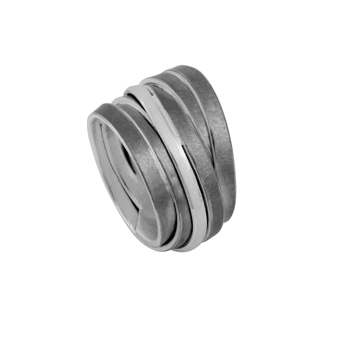 Swirl Ring Sølv Palladium – Ægte håndværk fra Dirks Jewellery