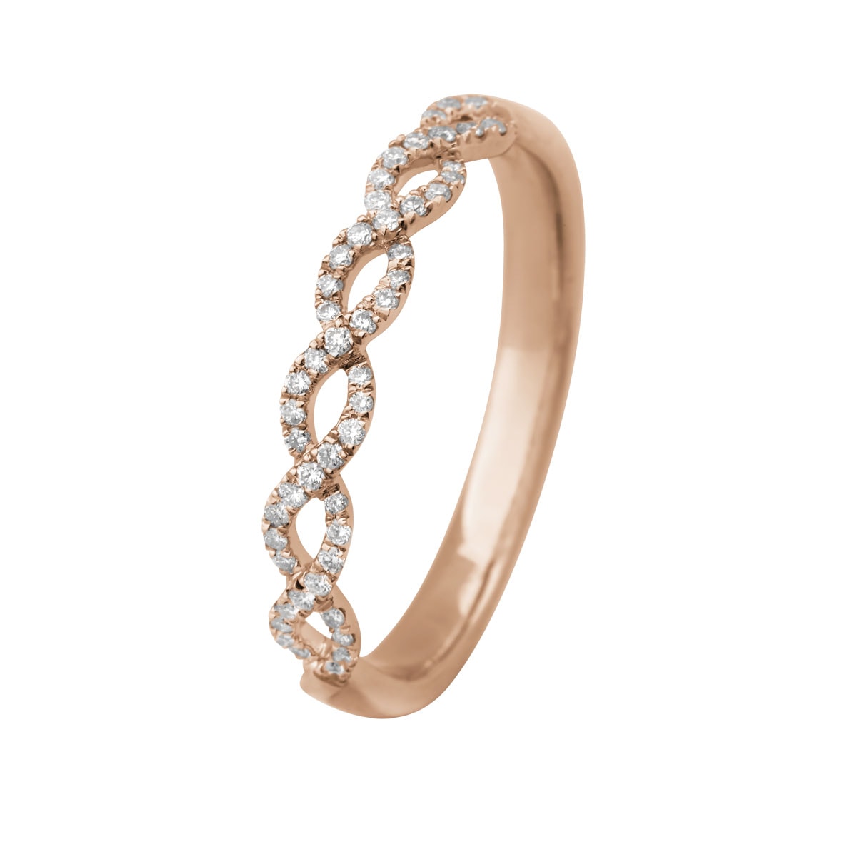 Twisted, 14K rosaguldring m. brillanter – fra Dirks Jewellery | Dirks Jewellery