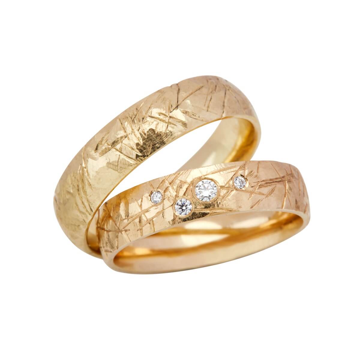 Wild Vielsesringe 14K Guld – Ægte håndværk fra Dirks Jewellery