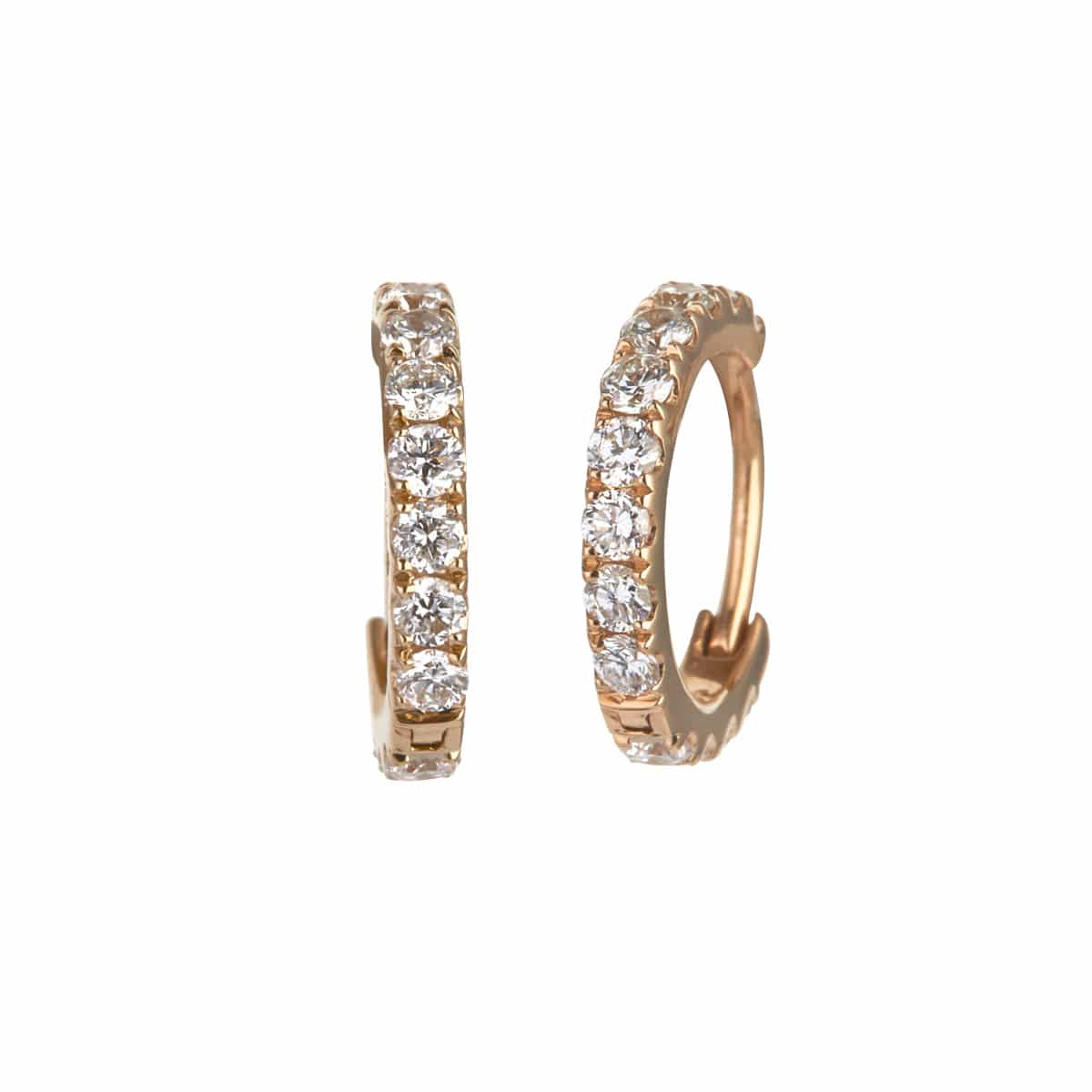 Puzzle mini, creoler 14K guld m. brillanter. – fra Dirks Jewellery | Dirks Jewellery