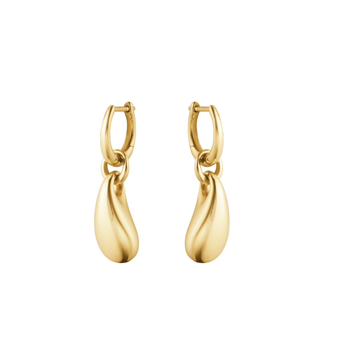 Reflect Drop Hoops 18K Guld