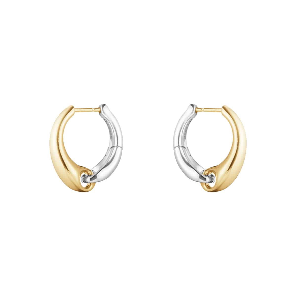 Reflect, large earhoop, sølv/guld – Hoop Earrings fra Georg Jensen | Dirks Jewellery