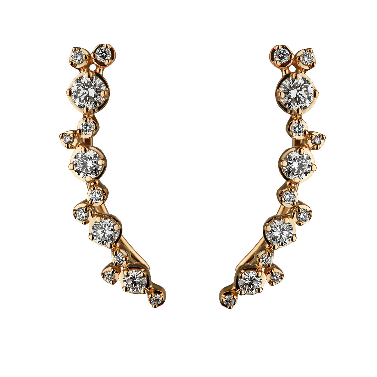 Saturn, ørestikker (lange) 14K guld m brillanter – fra Dirks Jewellery | Dirks Jewellery